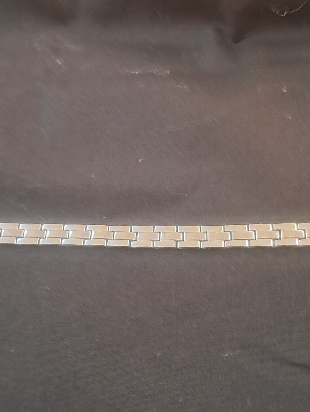 Sleek & Minimalist Men’s Silver Stainless Steel Block Link Bracelet ✨